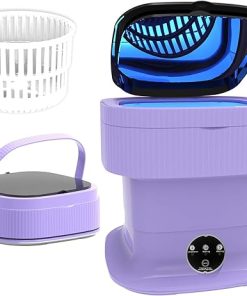 Compact 16L Portable Washing Machine with Spin Basket for Baby Clothes