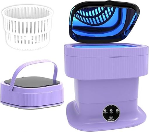 Compact 16L Portable Washing Machine with Spin Basket for Baby Clothes