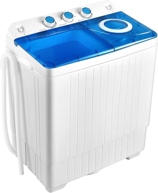 ARLIME Mini Portable Washing Machine 26 lbs Twin Tub Washer Spinner