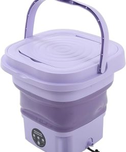 Foldable Portable Washing Machine 8L Mini Washer One Button Control