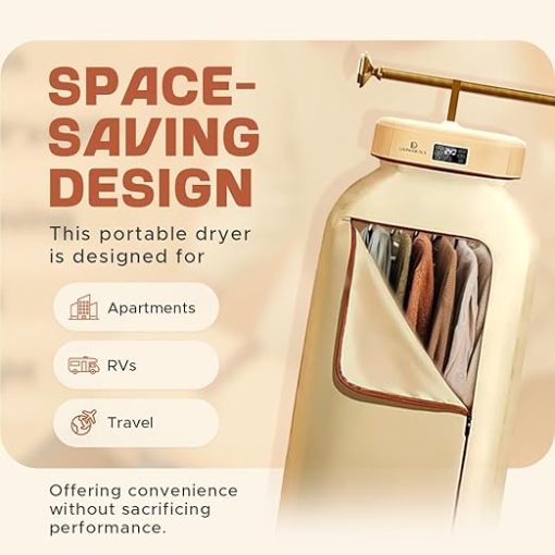 Portable Clothes Dryer for Laundry Compact Travel Dryer for Light Clothes - Image 2