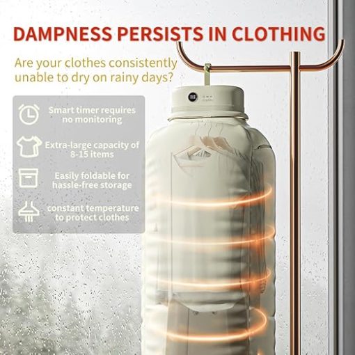 Portable Electric Dryer with Smart Timer for Apartments and Travel - Image 2