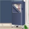 Indoor Heated Foldable Clothes Dryer with Airer Cover Blue 4