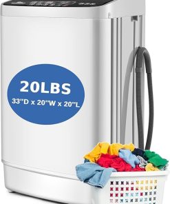 Nictemaw 20L Portable Washing Machine Full Automatic Washer Combo
