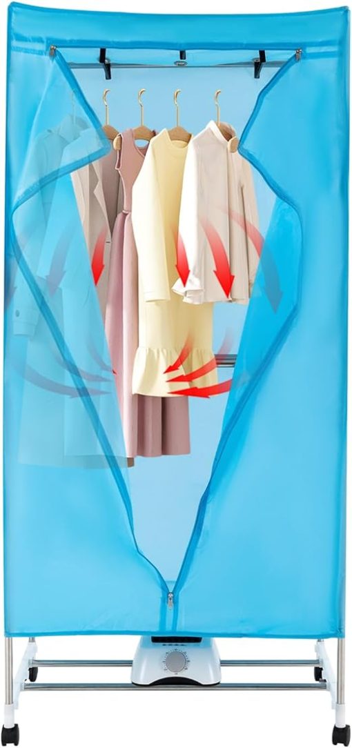 Portable 1000W Electric Clothes Dryer with Timer for Home and Travel - Image 2