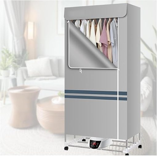Home Portable Electric Heated Dryer with Remote for Light Clothes - Image 2