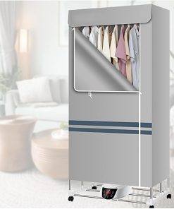 Home Portable Electric Heated Dryer with Remote for Light Clothes