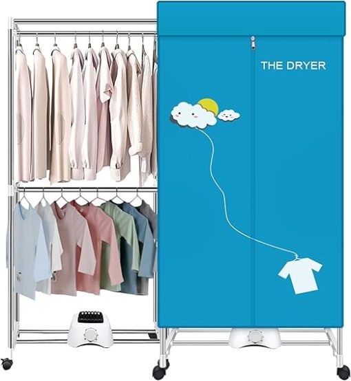 Portable Electric Clothes Dryer 110V 1000W Stackable 15kg Capacity - Image 2