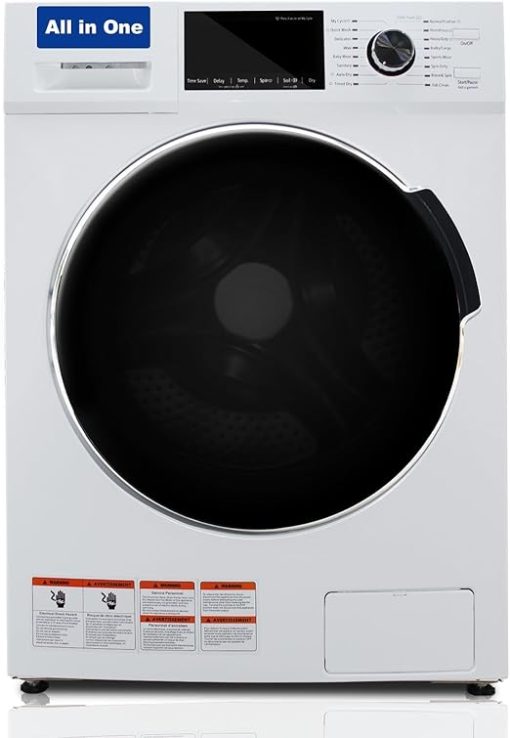 24 Inch All-in-One Washer Dryer Combo 2.7 Cu Ft Compact White - Image 2