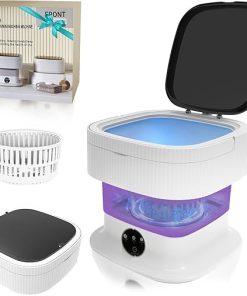 Compact 16L Portable Washing Machine with Spin Dryer for Travel