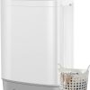 Compact Mini Twin Tub 32 lbs Washing Machine with Drying Rack and Hangers 4