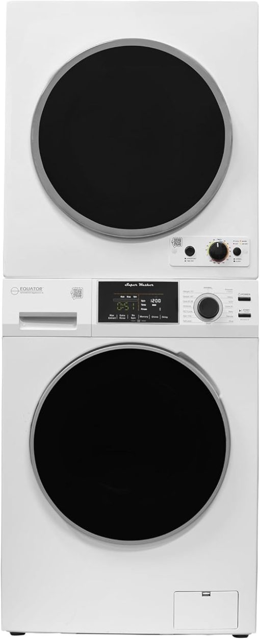 Equator 13 lbs Stackable Washer 1.6cf and Vented Dryer 3.5cf