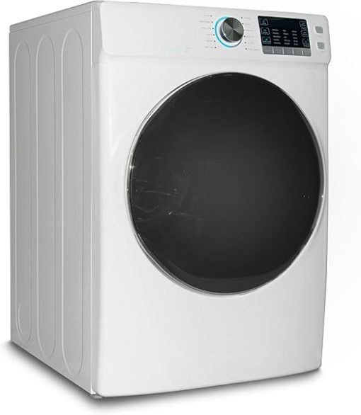 8.0 Cu.Ft Laundry Dryer Large Capacity, 120V Electric Front Load Clothes Dryer Machine, Full Size 27" Stackable Dryer For Home Apartment RV With Wrinkle Care, Smart Sensor Dry Stainless-Steel Drum