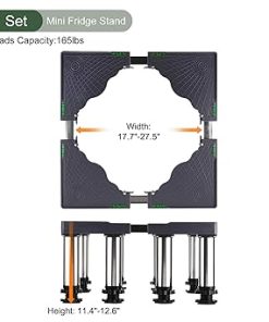 YOKIVE Mini Fridge Stand Adjustable Base Tray for Appliances 2