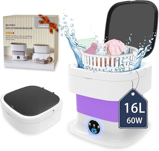 Portable 16L Mini Washing Machine for Travel and Camping Use