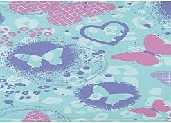 Butterflies Washer and Dryer Cover with Refrigerator Dust Cover