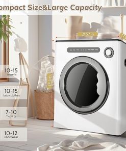 Compact 1.6 cu.ft Portable Clothes Dryer for Apartments and Home 2