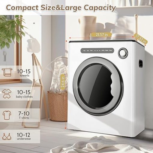 Compact 1.6 cu.ft Portable Clothes Dryer for Apartments and Home - Image 2
