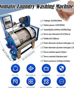 Automatic Industrial Laundry Washer 33LBS for Commercial Use 220V 2