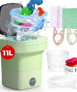 Compact 11L Portable Washing Machine for Baby Clothes and Travel