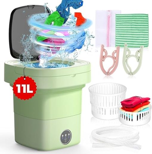 Compact 11L Portable Washing Machine for Baby Clothes and Travel