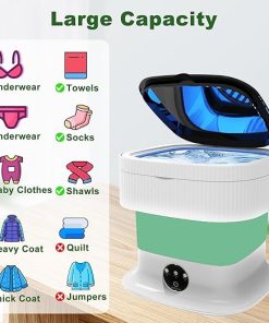 Compact 15L Portable Mini Washer and Dryer for Travel and Camping 2