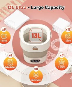 Portable 13L Mini Washing Machine for Deep Cleaning Socks and Toys 2