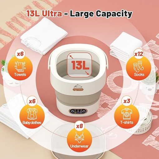 Portable 13L Mini Washing Machine for Deep Cleaning Socks and Toys - Image 2