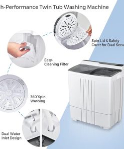 Giantex Compact Portable Washing Machine 21lbs for Apartments RV 2