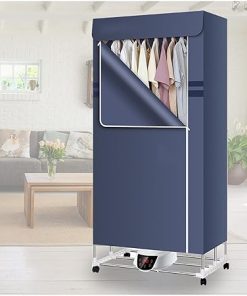 Foldable Heated Dryer Intelligent Airer for Travel Dorm RVs Blue
