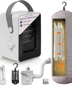 SereneLife Electric Portable Clothes Dryer and Mini Heater 1000W 2