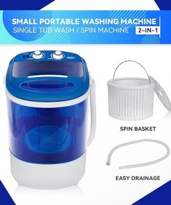 Portable Mini Washing Machine 8 lbs Semi-Automatic Compact Washer 2