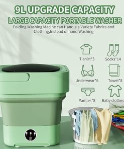 Portable Mini Washer Dryer Combo 9L Large Capacity for Travel 2