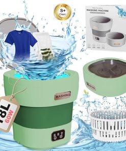 Portable 18L Mini Washing Machine for Travel with Spin Feature