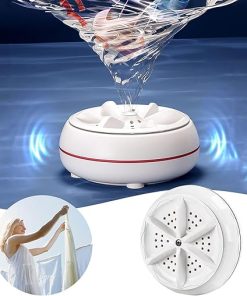 Portable Mini Washing Machine Ultrasonic Turbo Deep Clean for Travel
