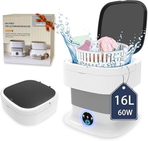 Portable 16L Mini Washing Machine for Travel and Camping Use