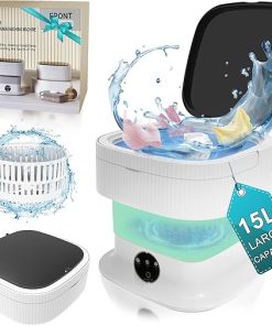 Portable Mini Washing Machine Foldable Spin Dryer for Travel Camping