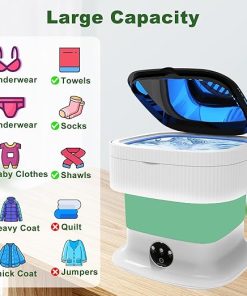 Compact 16L Portable Mini Washing Machine for Travel and Camping 2
