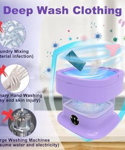 Compact 16L Portable Washing Machine with Spin Basket for Baby Clothes 2