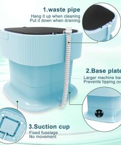 Compact 15L Mini Portable Washing Machine for Travel and Camping 2