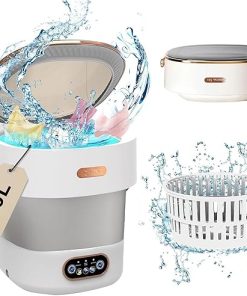 Compact Travel Washing Machine 13L with Spin Basket for Baby Clothes