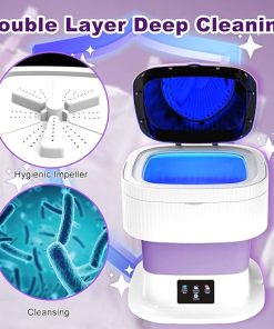 Portable Mini Washing Machine 11L Compact Foldable Washer for Home 2