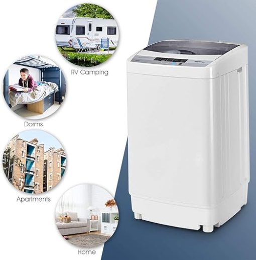 Giantex Portable Full-Automatic Washing Machine 1.34 Cu.ft 12 Lbs Capacity - Image 2