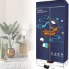 Indoor Heated Foldable Clothes Dryer with Airer Cover Blue 3
