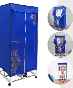 Portable Electric Clothes Dryer with Timer Remote and 5 Tier Rack