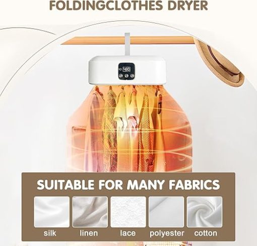 Compact Portable Clothes Dryer with Remote Control and Drying Bag - Image 2
