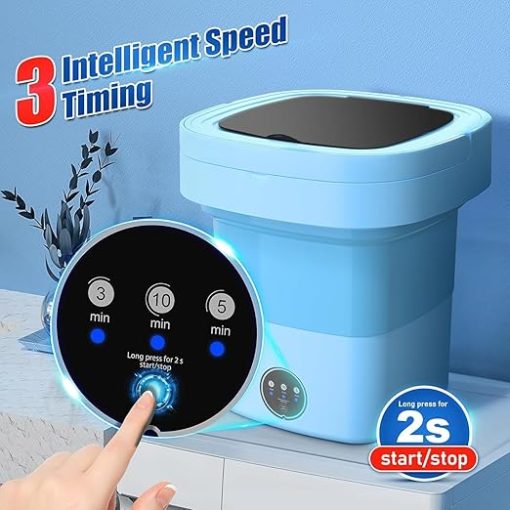 Folding Mini Washing Machine 11L with 3 Cleaning Modes for Travel - Image 2