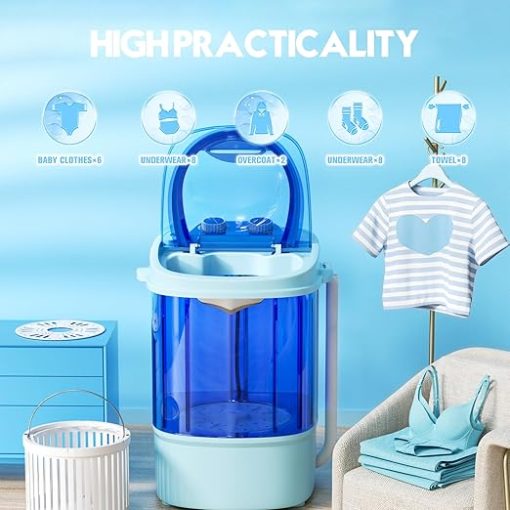 Portable 11 Lbs Mini Washing Machine for Apartments and Travel - Image 2