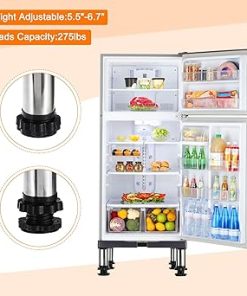Mini Fridge Stand with Adjustable Base Tray Anti-Vibration 2 Pack 2