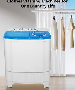 Compact Twin Tub Washing Machine 28Lbs Semi-Automatic for Apartments 2